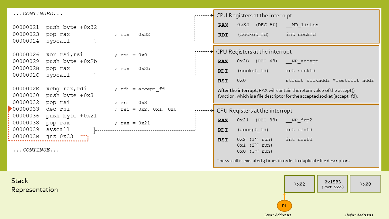 Bind Shell TCP Shellcode representation - Part 2